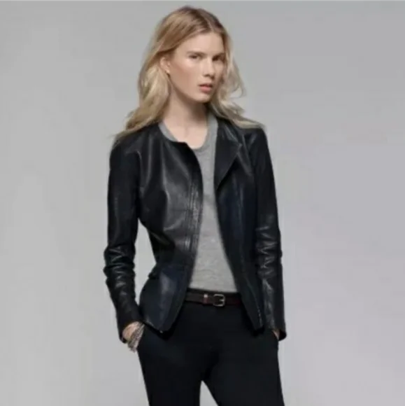 Theory ford enora leather jacket - Picture 1 of 14